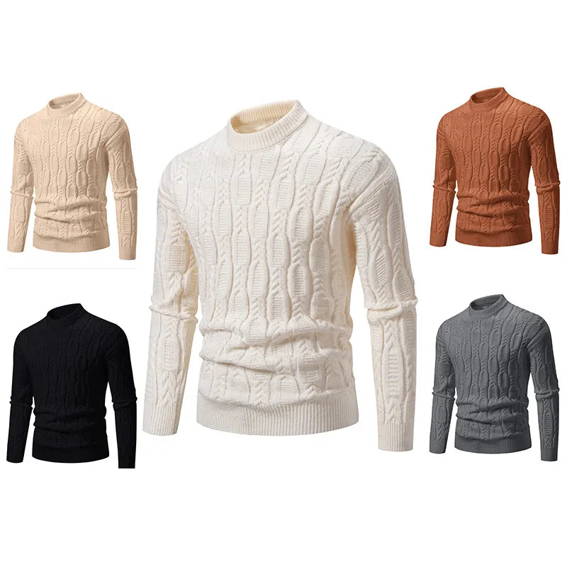 Men's Fashionable Warm Casual Round Neck Sweater