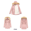 Winter Coat Detachable Hooded Feece Jacket Women