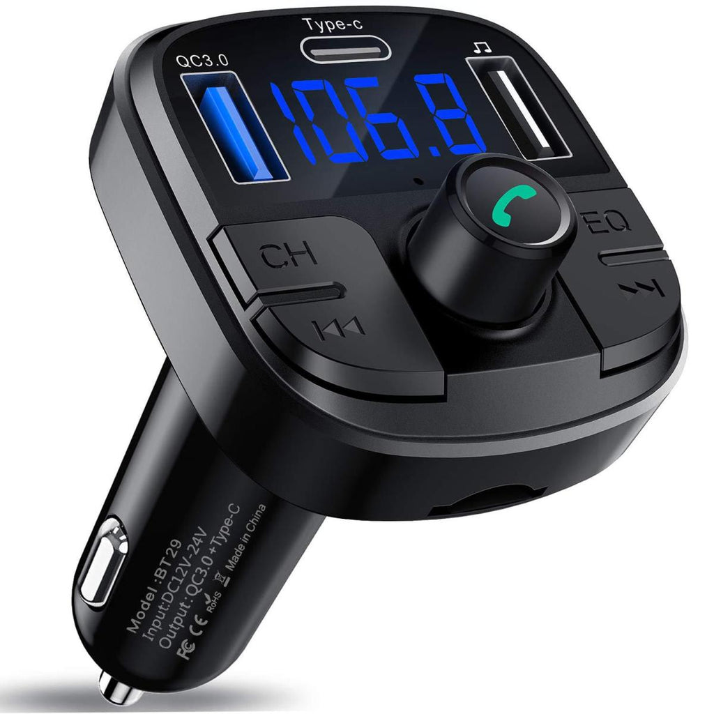 Car MP3 Bluetooth Player & Fast Charger – Wireless FM Transmitter for All Cars