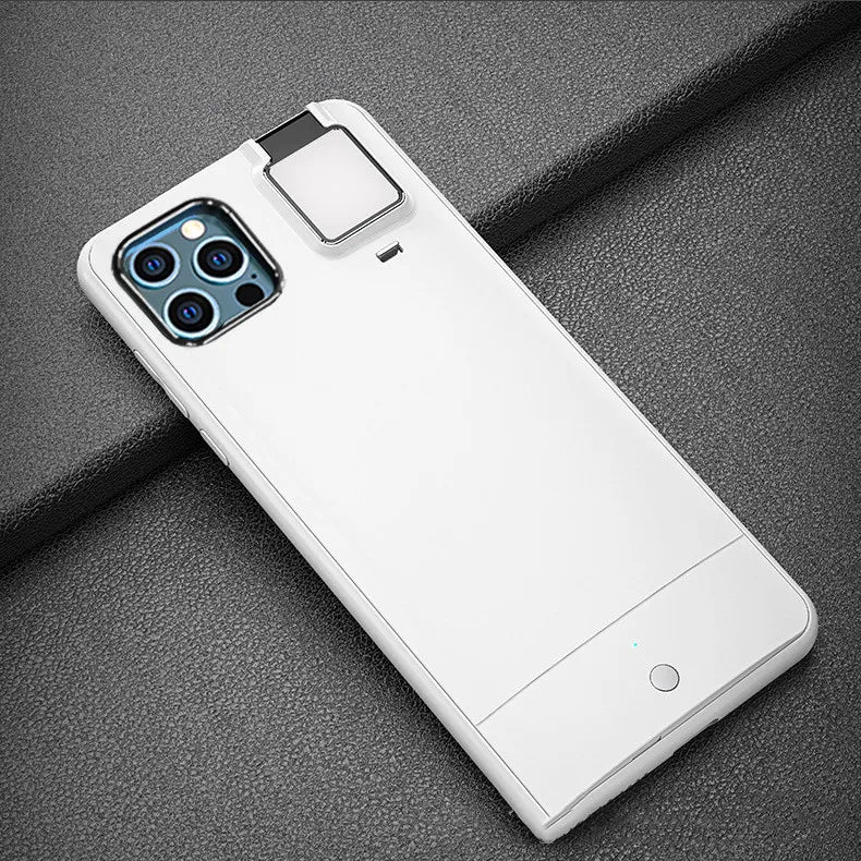 Creative Selfie Fill Light Mobile Phone Case 12pro Protective Cover Beauty Light Mobile Phone Case