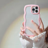 Wave Border Mobile Phone Case Solid Color Simple Candy Color