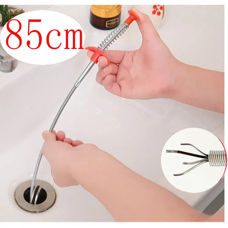 60CM Sewer Dredger Spring Pipe Dredging Tool Household Hair Cleaner Drain Clog Remover Cleaning Tools