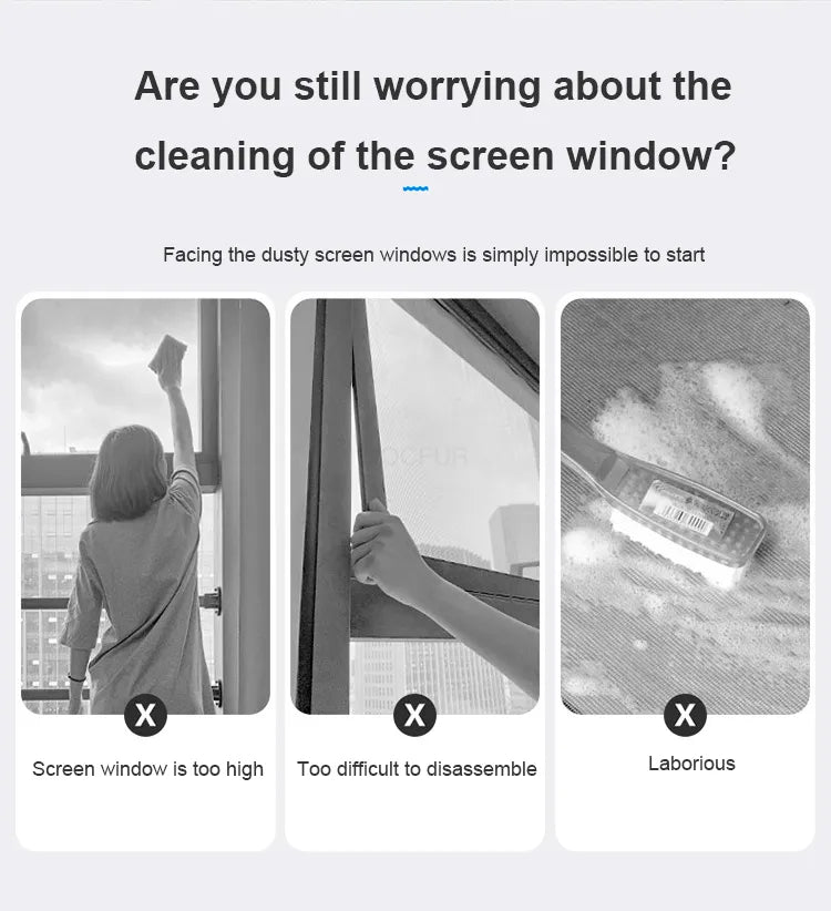 4 In 1 Multifunctional Hair Removal Brush Pet Dog Cat Hair Cleaner Brush Cat Hair Remover Window Screen Cleaning Tool Gadgets