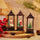 Christmas Portable Oil Lamp Santa Claus LED Night Lights Battery Powered Indoor Outdoor Hanging Lanterns Festive Party Decoration(Battery Powered)