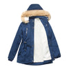 Winter Coat Detachable Hooded Feece Jacket Women