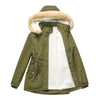 Winter Coat Detachable Hooded Feece Jacket Women