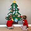DIY Felt Christmas Tree Set for Kids – Hanging Xmas Tree with Removable Ornaments