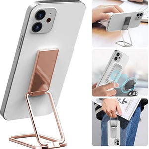 Foldable Mobile Phone Holder Ring Buckle Retractable Desktop CellPhone Stand Car Magnetic