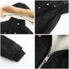 Winter Coat Detachable Hooded Feece Jacket Women