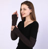Twist Knit Warm Fingerless Sleeve Arm Cover