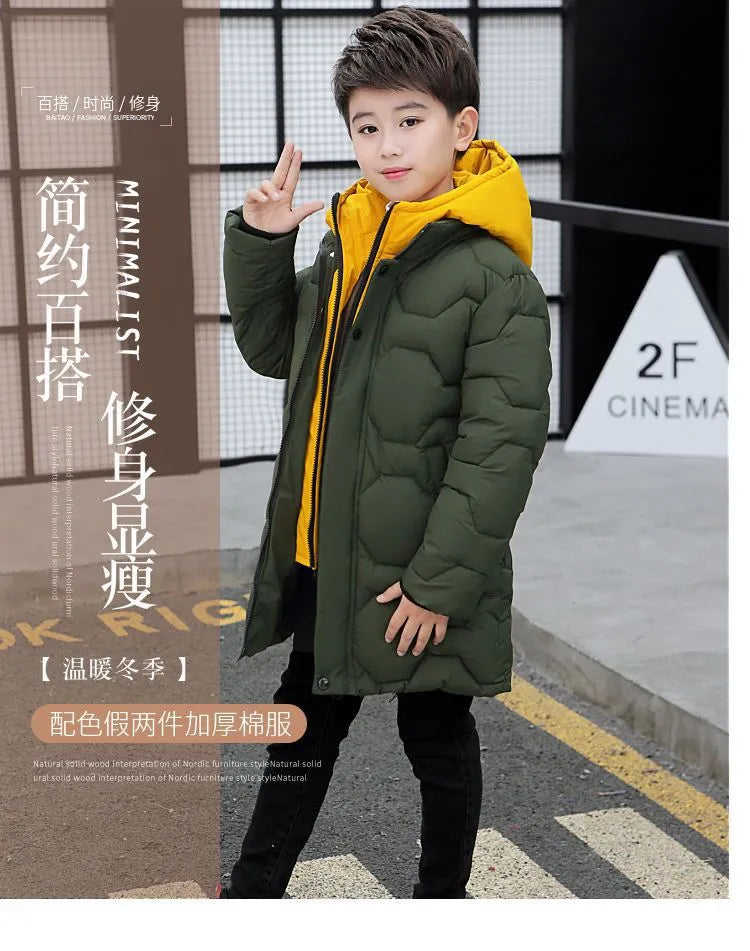 Winter New Boy's Quilted Cotton Coat Warm