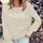 Knitted Women’s Crew Neck Sweater – Loose Fit Pullover Jumper, Elegant Warm Winter & Christmas Trendy Sweater