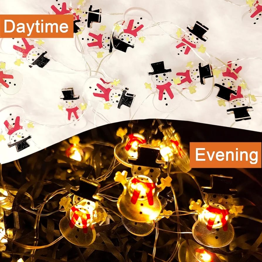 Snowman Fairy Lights – 2m LED Christmas String Lights