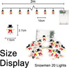 Snowman Fairy Lights – 2m LED Christmas String Lights