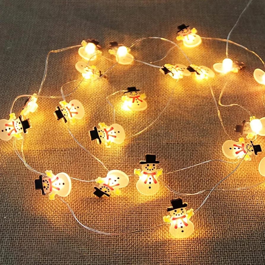 Snowman Fairy Lights – 2m LED Christmas String Lights