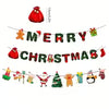 1set Merry Christmas Banners Decoration Santa Claus Snowman Paper Hanging