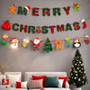 1set Merry Christmas Banners Decoration Santa Claus Snowman Paper Hanging