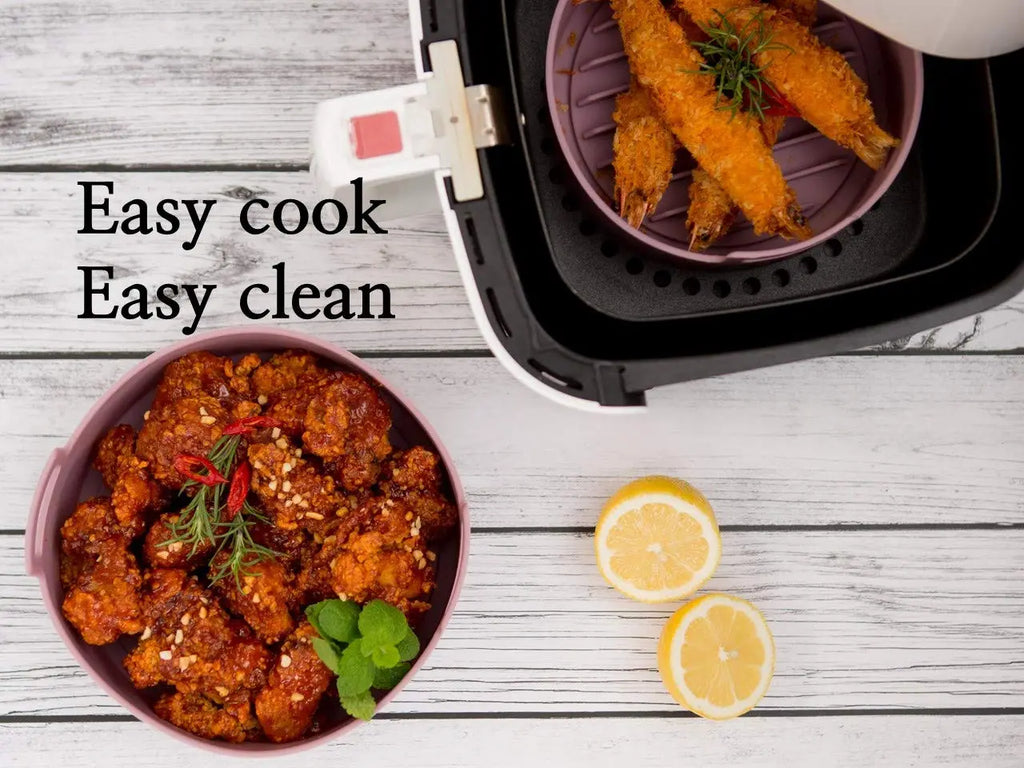 Air Fryer Silicone Pot Replacement Of Parchment Paper Liners No More Cleaning Basket After Using The Air Fryer Food Safe Air Fryers