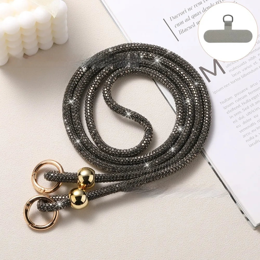 Luxury Rhinestone Mobile Phone Lanyard