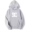 DC Letter Men's Hoodie Men's and Women's Fashion Simple Long Sleeve Sweatshirt Autumn and Winter Street Trend Large Gym Hoodie