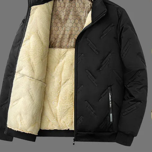New Graphene-design Cotton Coat Winter Warm Thickened Fleece Jacket Fashion Casual Mens Clothing
