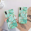 Galvanized marble mobile phone case