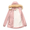 Winter Coat Detachable Hooded Feece Jacket Women