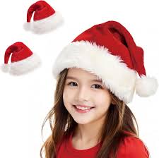 Christmas Santa Hat Xmas Long Plush Holiday Red Hat For Adults And Kids Unisex 2025 New Year Festive Party Supplies Gifts