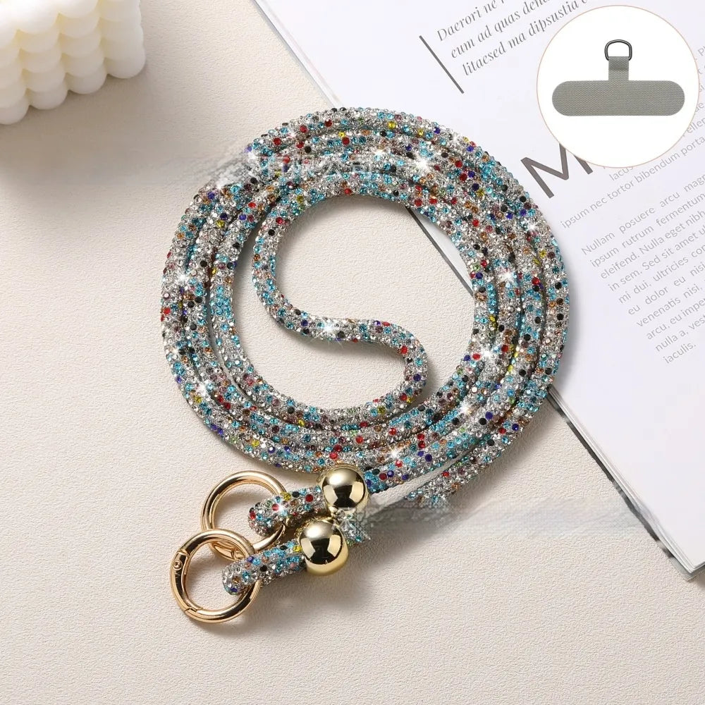Luxury Rhinestone Mobile Phone Lanyard