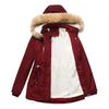 Winter Coat Detachable Hooded Feece Jacket Women
