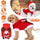 1Pc Pet Christmas Clothes Santa Claus Reindeer Antlers Costume Winter Outfit New Year Coat For Small Medium Dogs Cats
