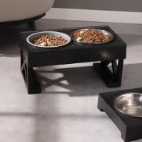 Dog Double Bowls Stainless Stand Adjustable Height Pets Feeding Dish Bowl Big Dog Elevated Food Water Feeders For Dogs Pet Products